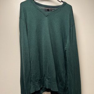 Banana Republic Mens V-Neck Premium Luxe Yarn Sweater, Size XL, Green